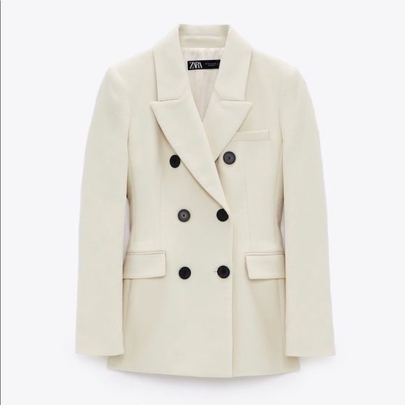 ZARA BNWT Velvet Double Breasted Blazer - Picture 5 of 6